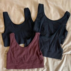 Black and Burgundy Sports Bras - set of (4)